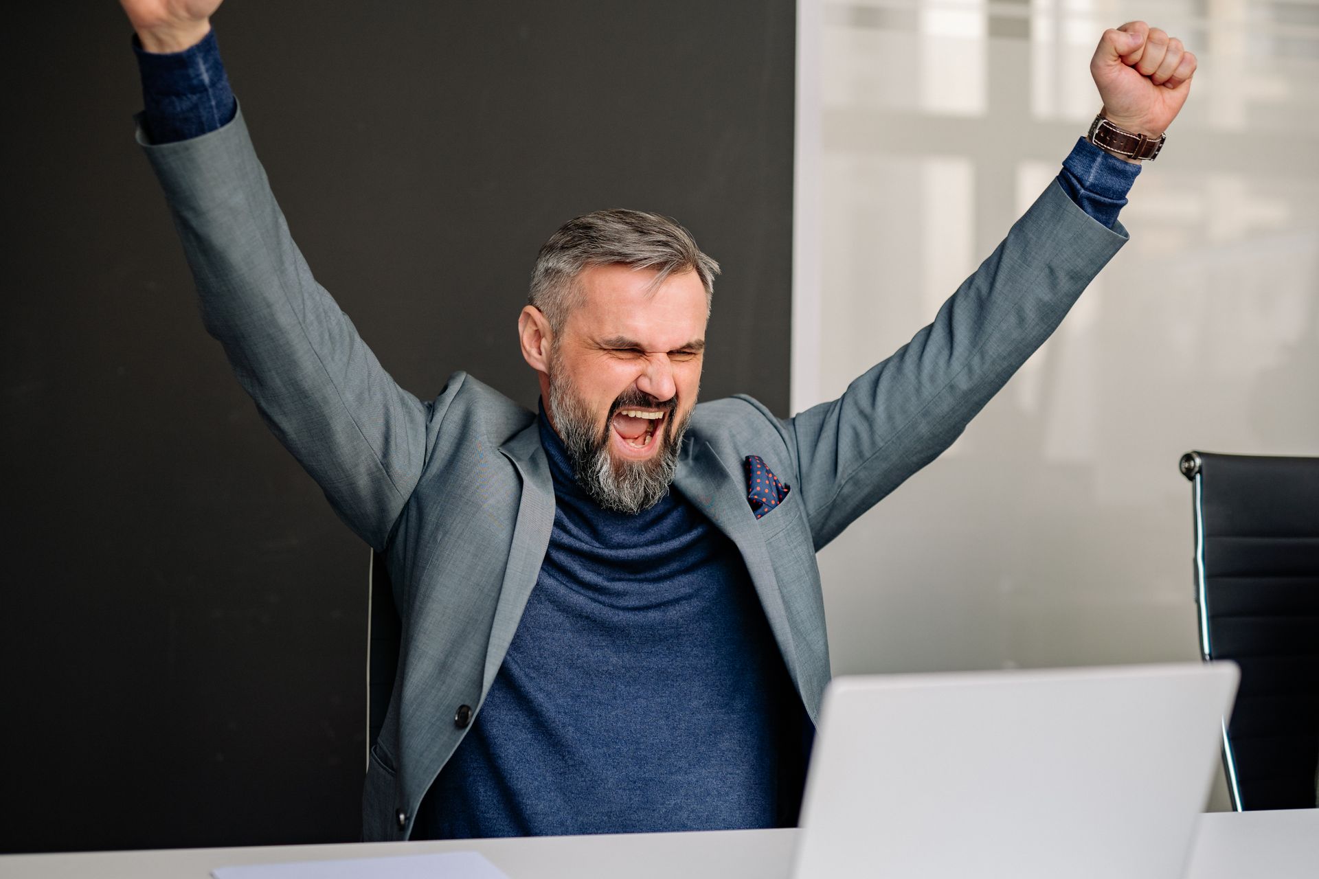 winning man